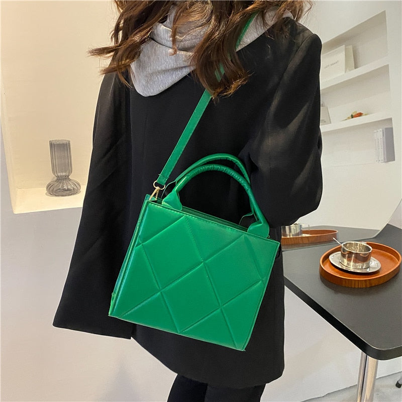 Bolsa Feminina de Algodão Cru - Plaid